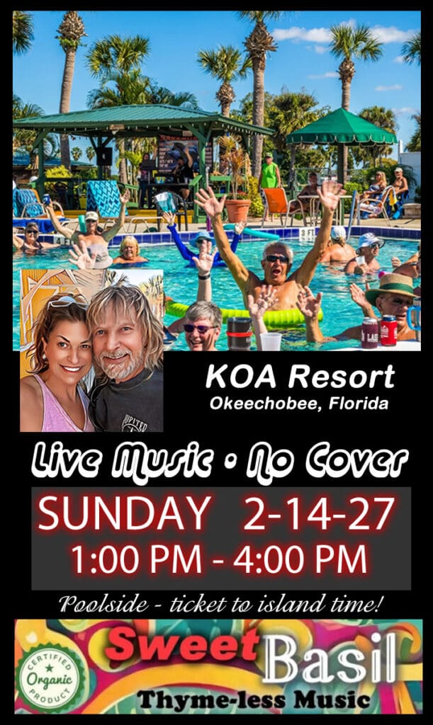 Sweet Basil Okeechobee KOA Resort Sunday 2-14-27