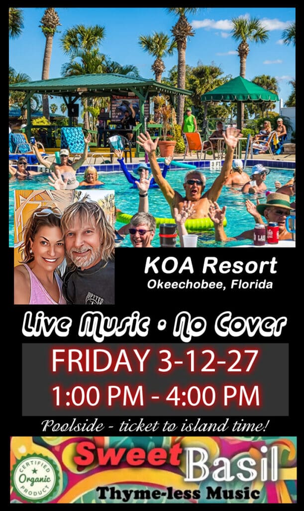 Sweet Basil Okeechobee KOA Resort Friday 3-12-27