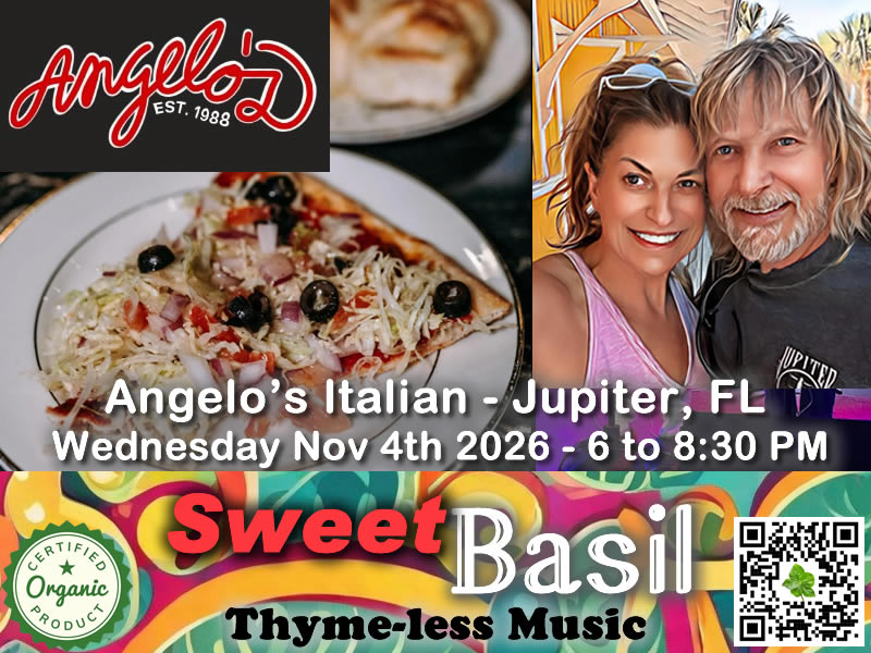Sweet Basil Angelo's Italian Restaurant Wednesday 11-4-26